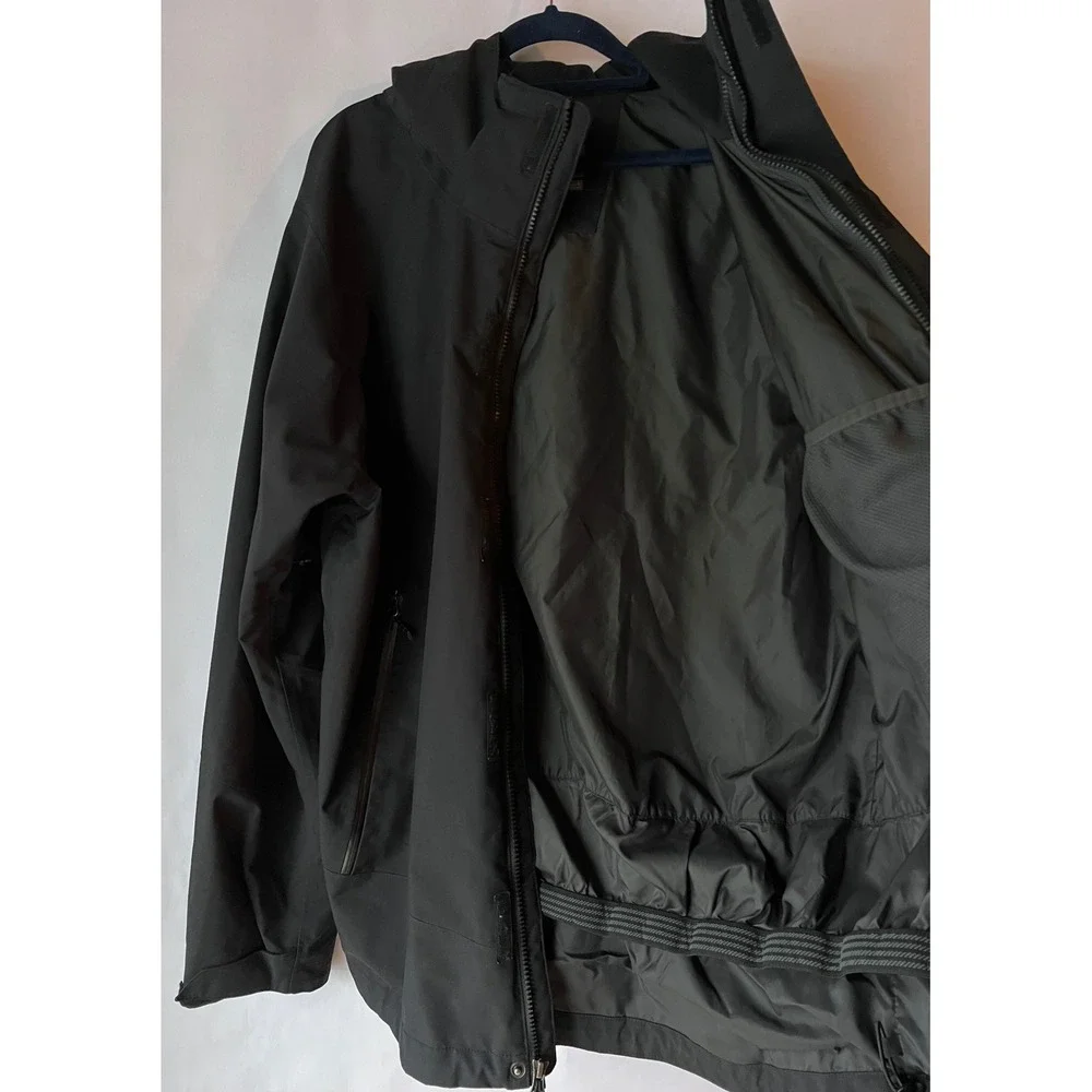 Eddie Bauer Mens L Black Hooded‎ Weatheredge Jacket